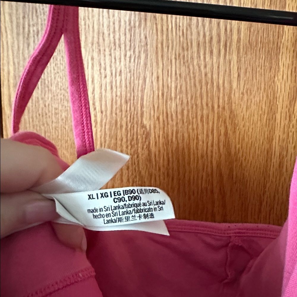 Pink bra tank with rhinestones - Picture 2 of 2